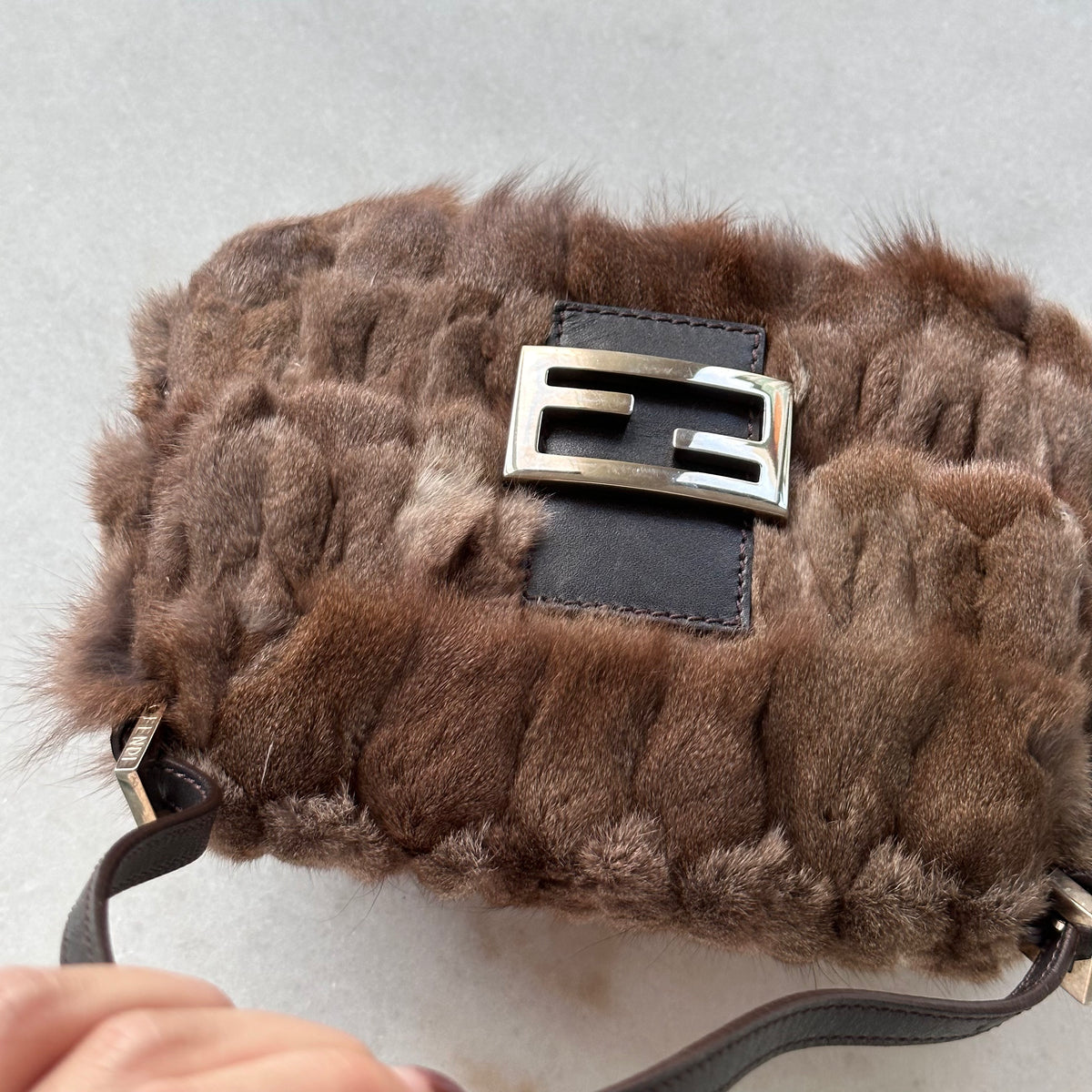Vintage Fendi Rabbit Fur Small Zucca Baguette – Adore Adored