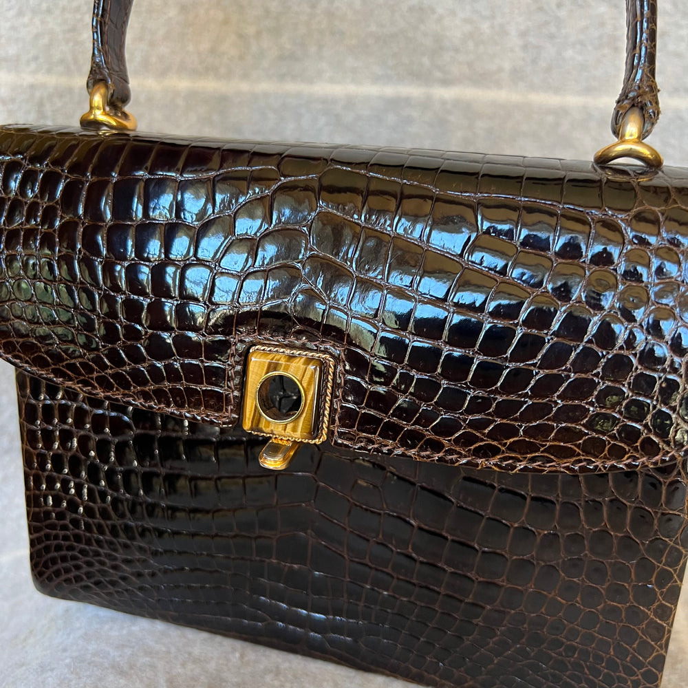 1970s Gucci Exotic Top Handle Bag - Auction