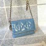 Dior Mini Flap Card Holder on Chain