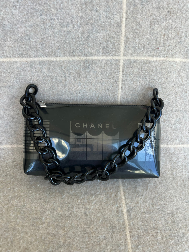
            
                Load image into Gallery viewer, Chanel Window Series Printed Vinyl Shoulder Pochette
            
        