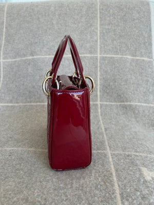 Dior Mini Lady Dior Red Patent