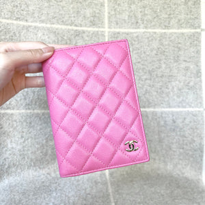 Chanel Caviar Quilted Passport Holder Pink