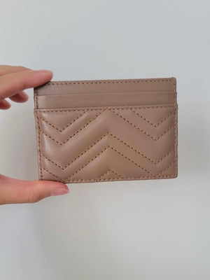 
            
                Load image into Gallery viewer, Gucci GG Marmont Leather Card Holder Pink
            
        