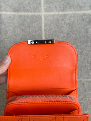 Dior Orange Wallet / Zip Card Holder