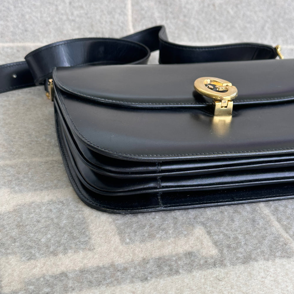 Vintage Celine Black Box Shoulder Bag