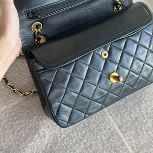Chanel Black Lambskin Small Classic Double Flap 1456765 Auction