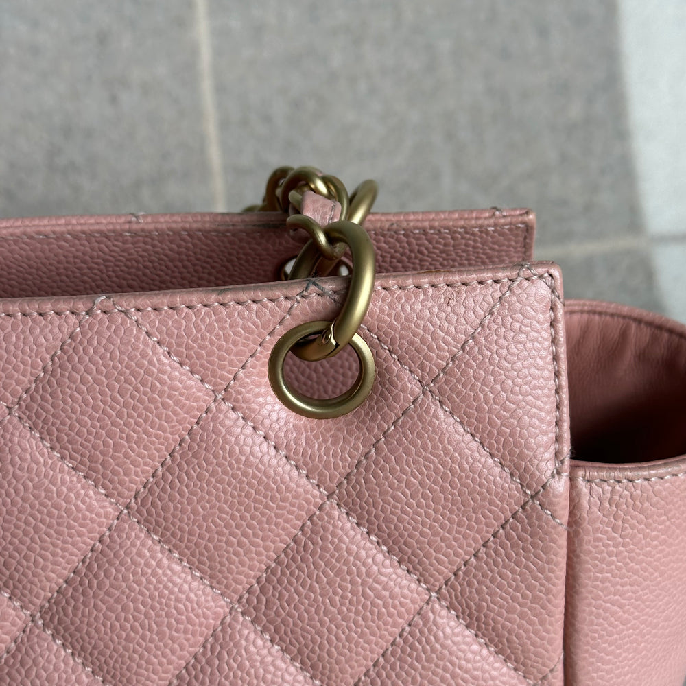 
            
                Load image into Gallery viewer, Chanel Caviar Sakura Pink Petit Timeless Shopping Tote
            
        