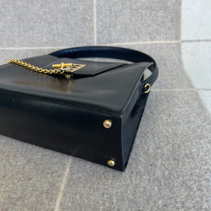 Vintage Celine Chain Top Handle Box Leather