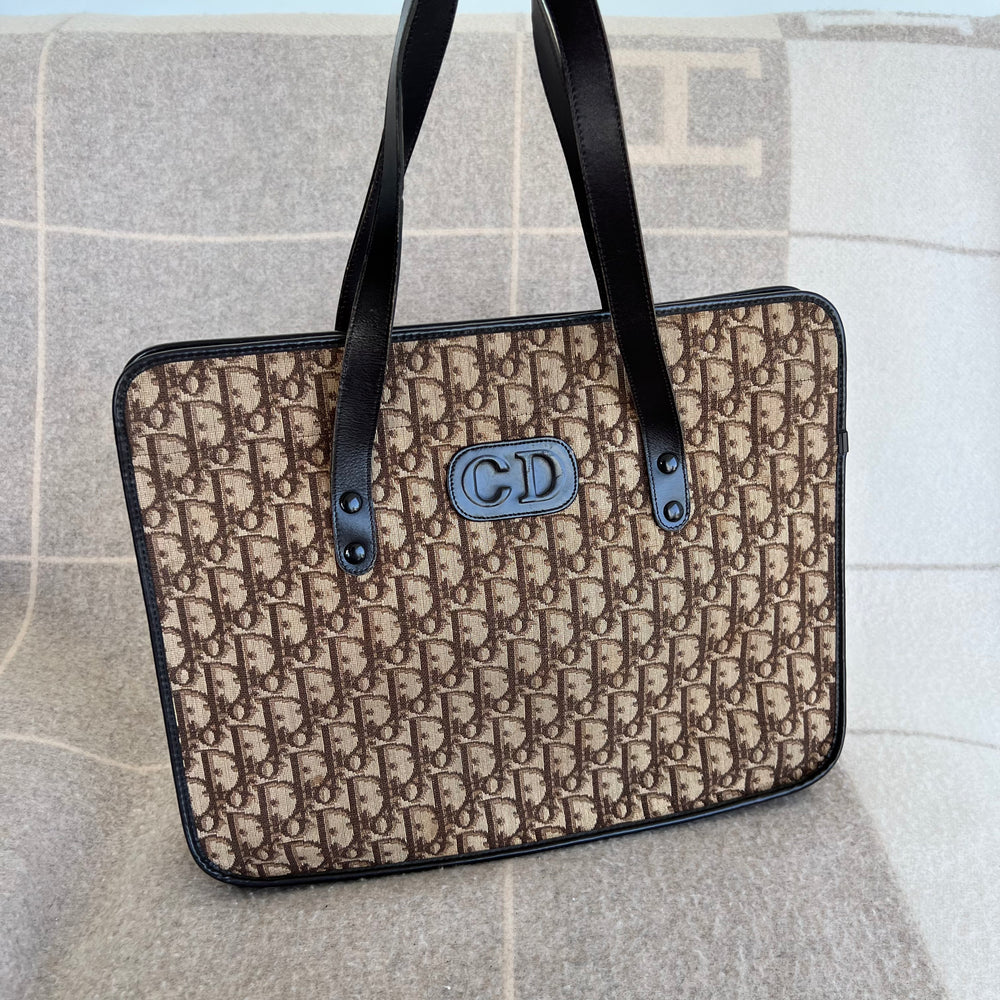Dior monogram tote bag deals