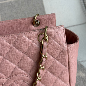 
            
                Load image into Gallery viewer, Chanel Caviar Sakura Pink Petit Timeless Shopping Tote
            
        