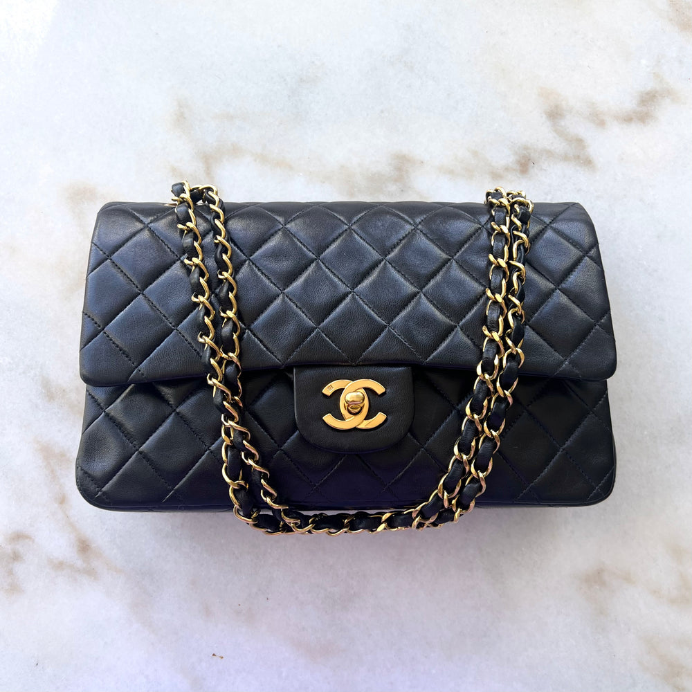CHANEL Small Diana CC SingleFlap ShoulderBag Black Quilted Patent  Crossbody12691