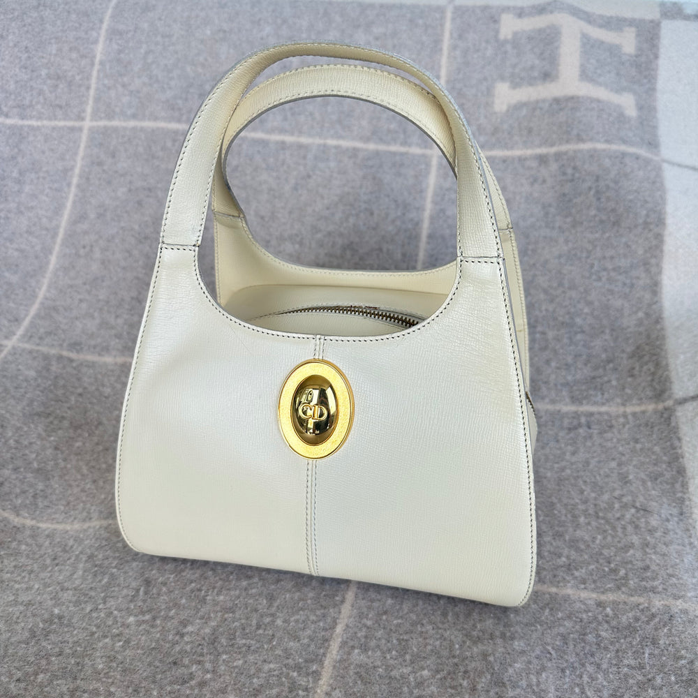 Vintage Dior Cream Box Bag Top Handle