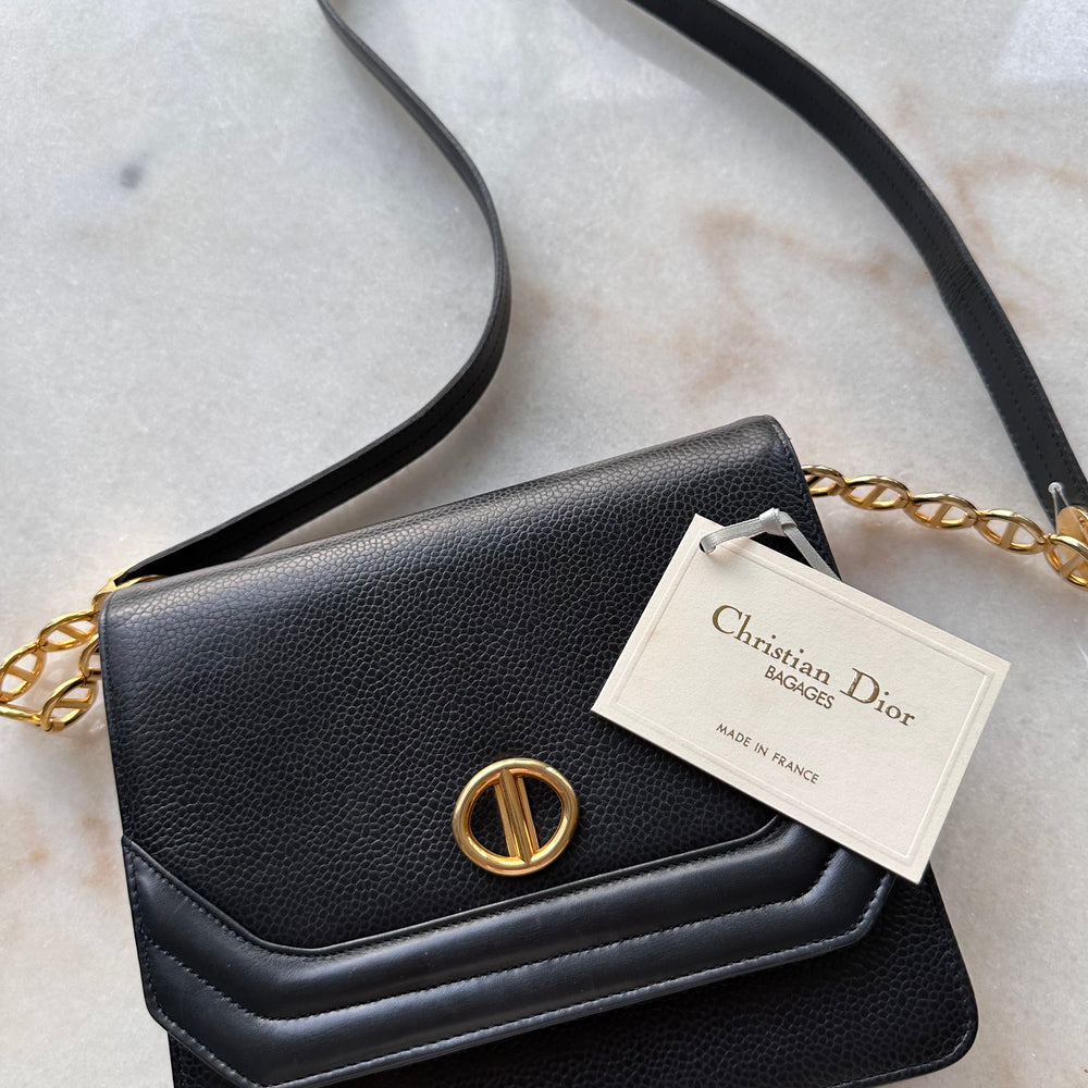 1990s Vintage Christian Dior Square Mini Shoulder Bag Adore Adored