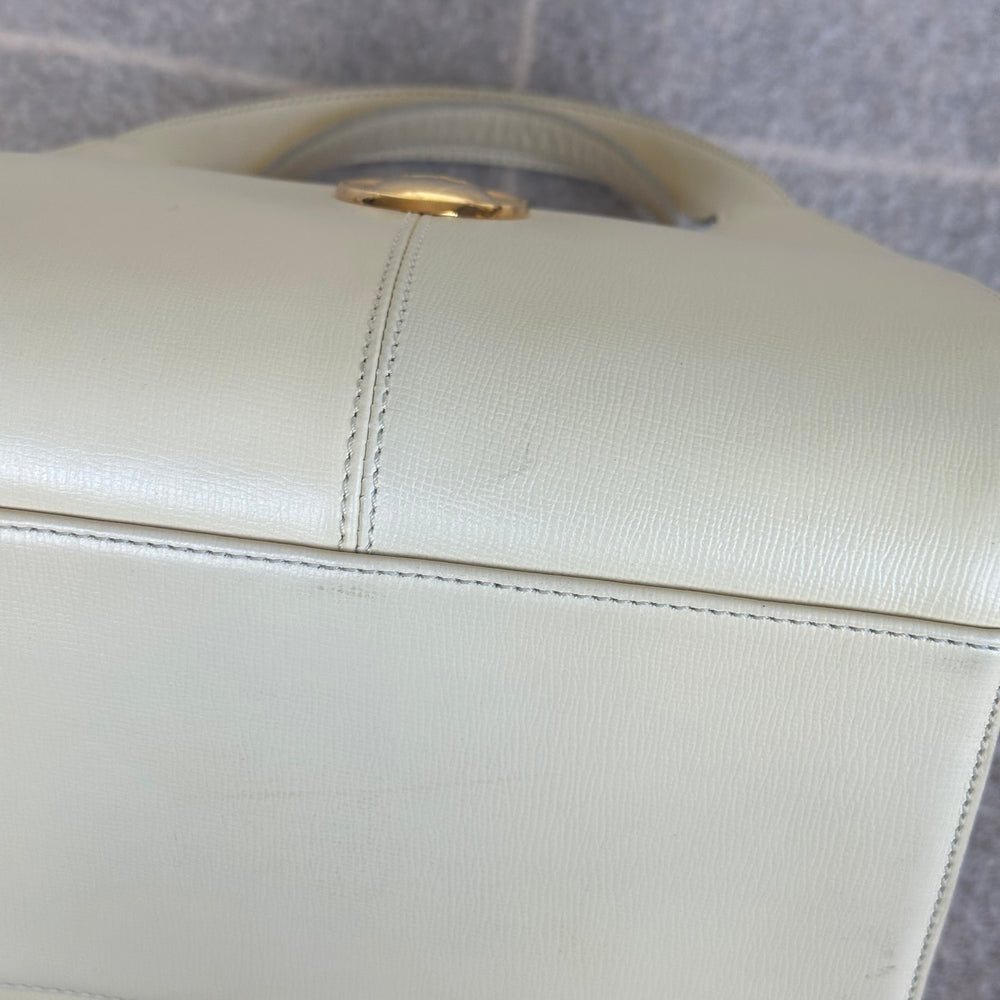 Vintage Dior Cream Box Bag Top Handle