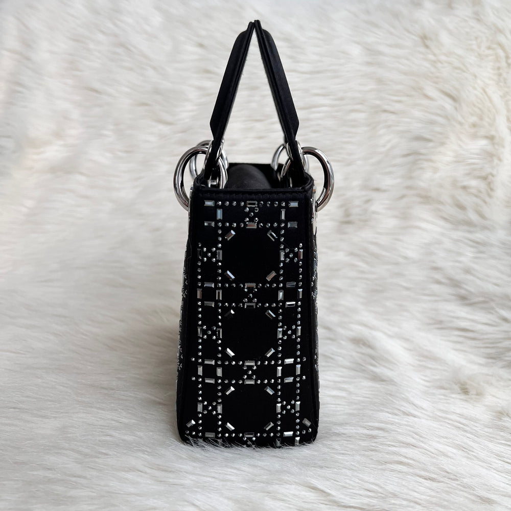 
            
                Load image into Gallery viewer, 2019 Christian Dior Mini Lady Dior Satin Crystals
            
        