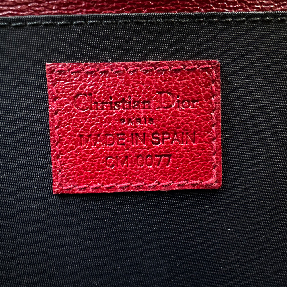 1990s-2000s Vintage Christian Dior Top Handle Box Bag Red