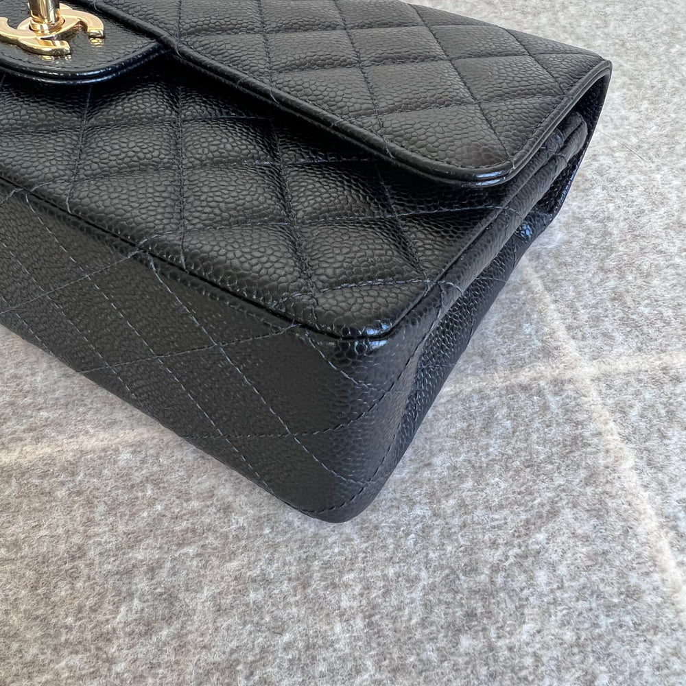 Chanel 2004 Vintage Black Caviar Medium Classic Double Flap Bag 24k GH –  Boutique Patina