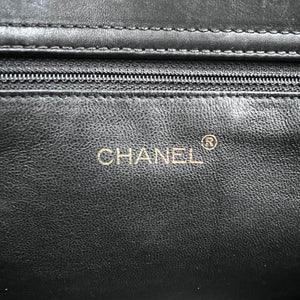 2000 Chanel Vintage So Black Shoulder Tote Bi-Color Acrylic Chain