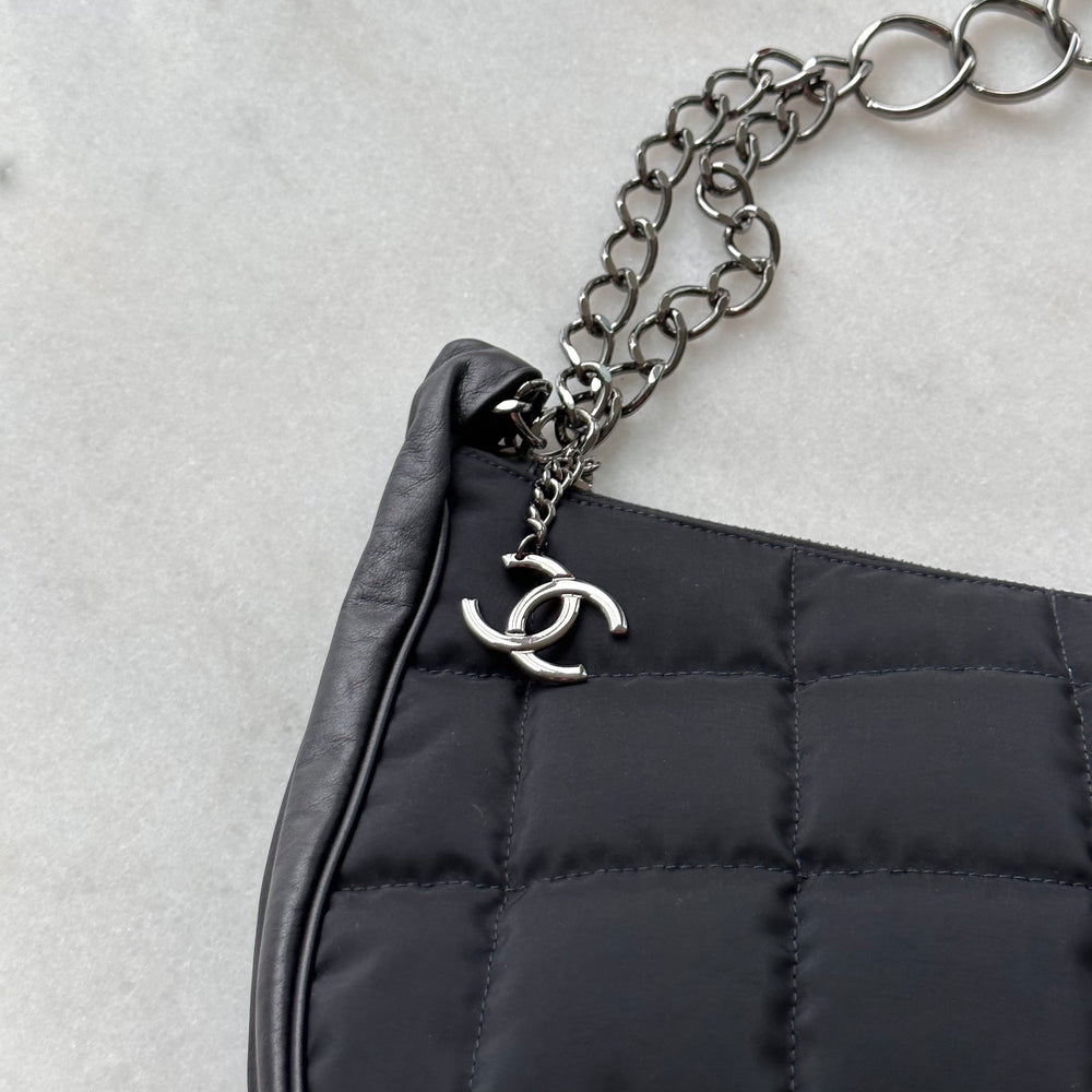 2001-2003 Vintage Chanel Nylon Puff Hobo Bag